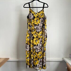 Who What Wear Yellow Floral Slipdress